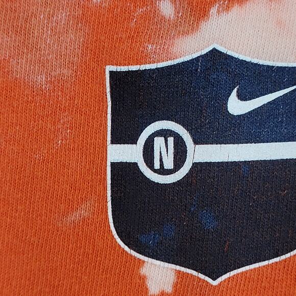 Vintage 90s NIKE Bleached Shirt Womens S/M 17x24 Orange USA - Picture 9 of 15